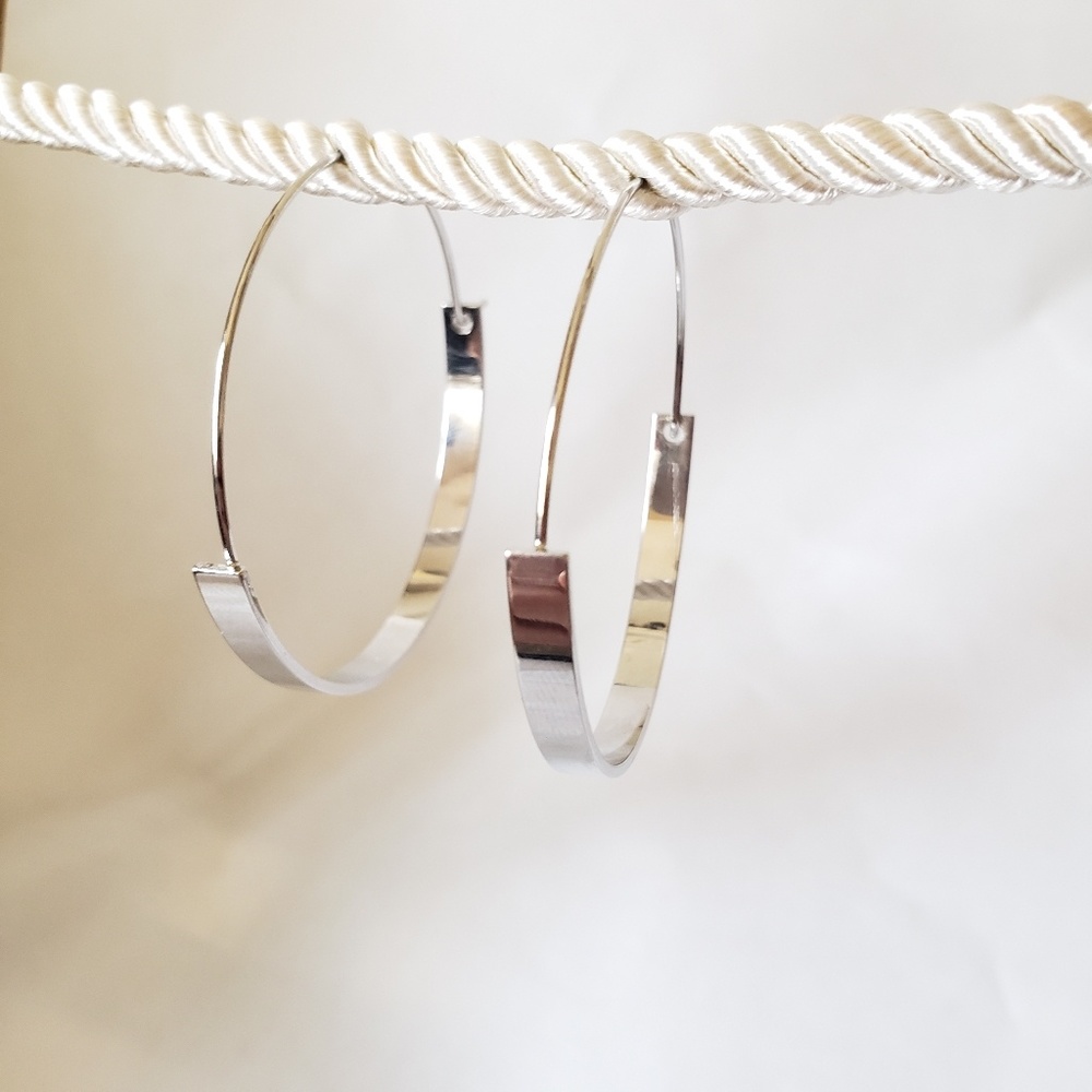 Flat Bottomed Hoop Earrings